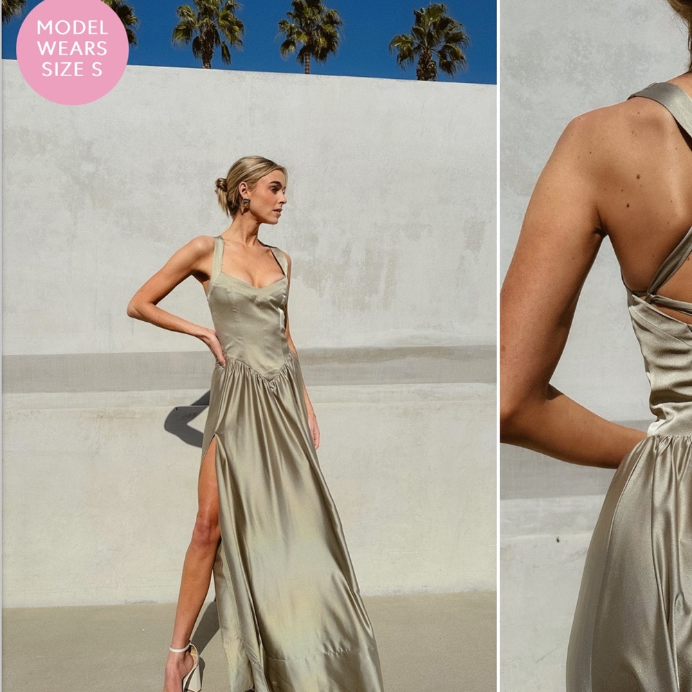 Show Me Your Mumu Abigail Moss Green Gown